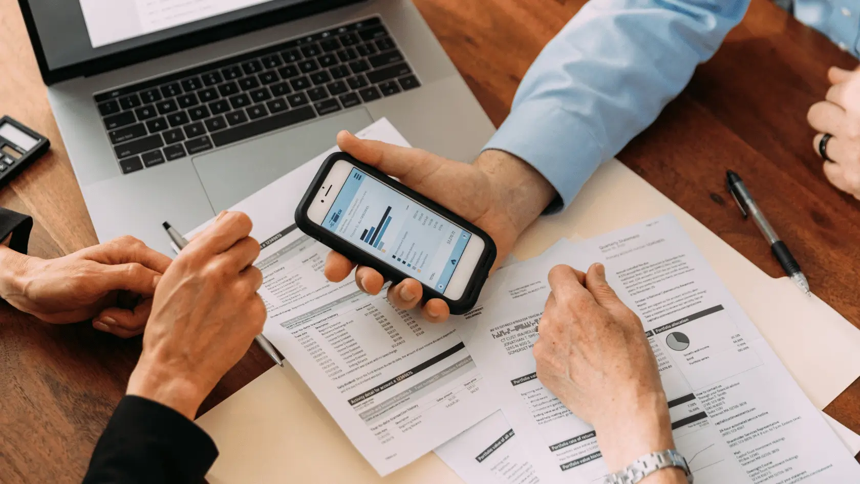 CPA and financial advisor in a professional conversation about working together better